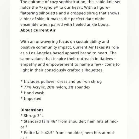 Nwt. Anthropology 
Cable knit tank
Dress with shrug - Picture 8 of 8